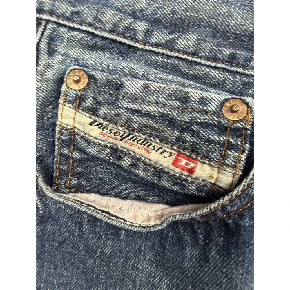 Vintage Y2k Diesel Industry Denim Jeans Mens Made in Italy Blue Pants Size 34x28